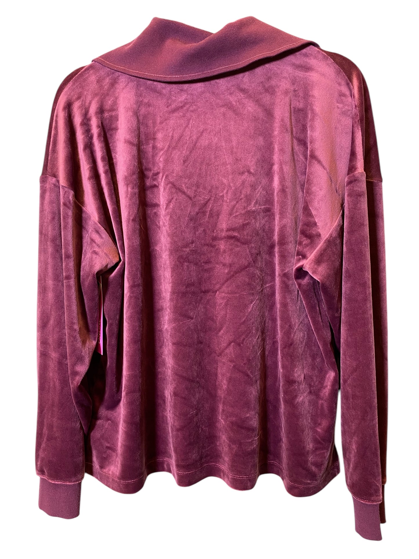 Top Long Sleeve By Loft In Maroon, Size: L