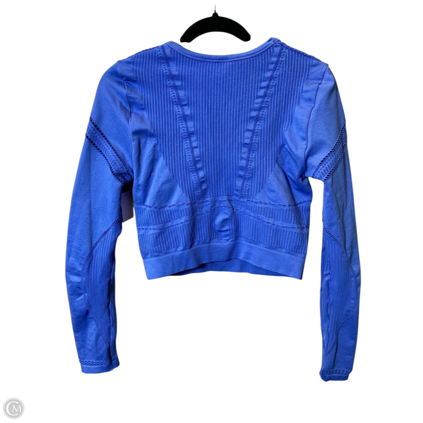 Athletic Top Long Sleeve Collar By Fabletics In Blue, Size: L