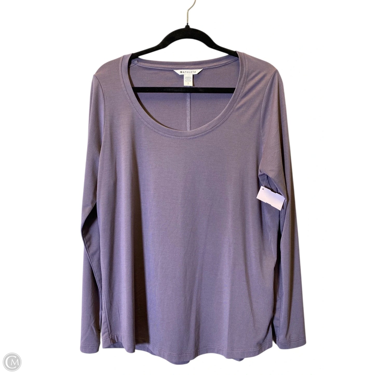 Athletic Top Long Sleeve Collar By Athleta In Purple, Size: S
