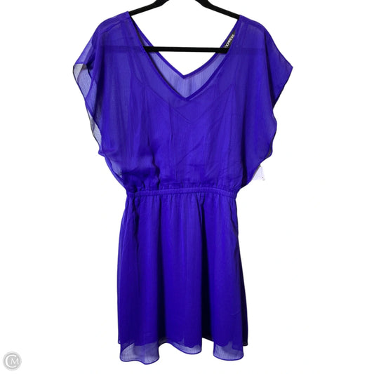 Dress Casual Midi By Express In Purple, Size: M