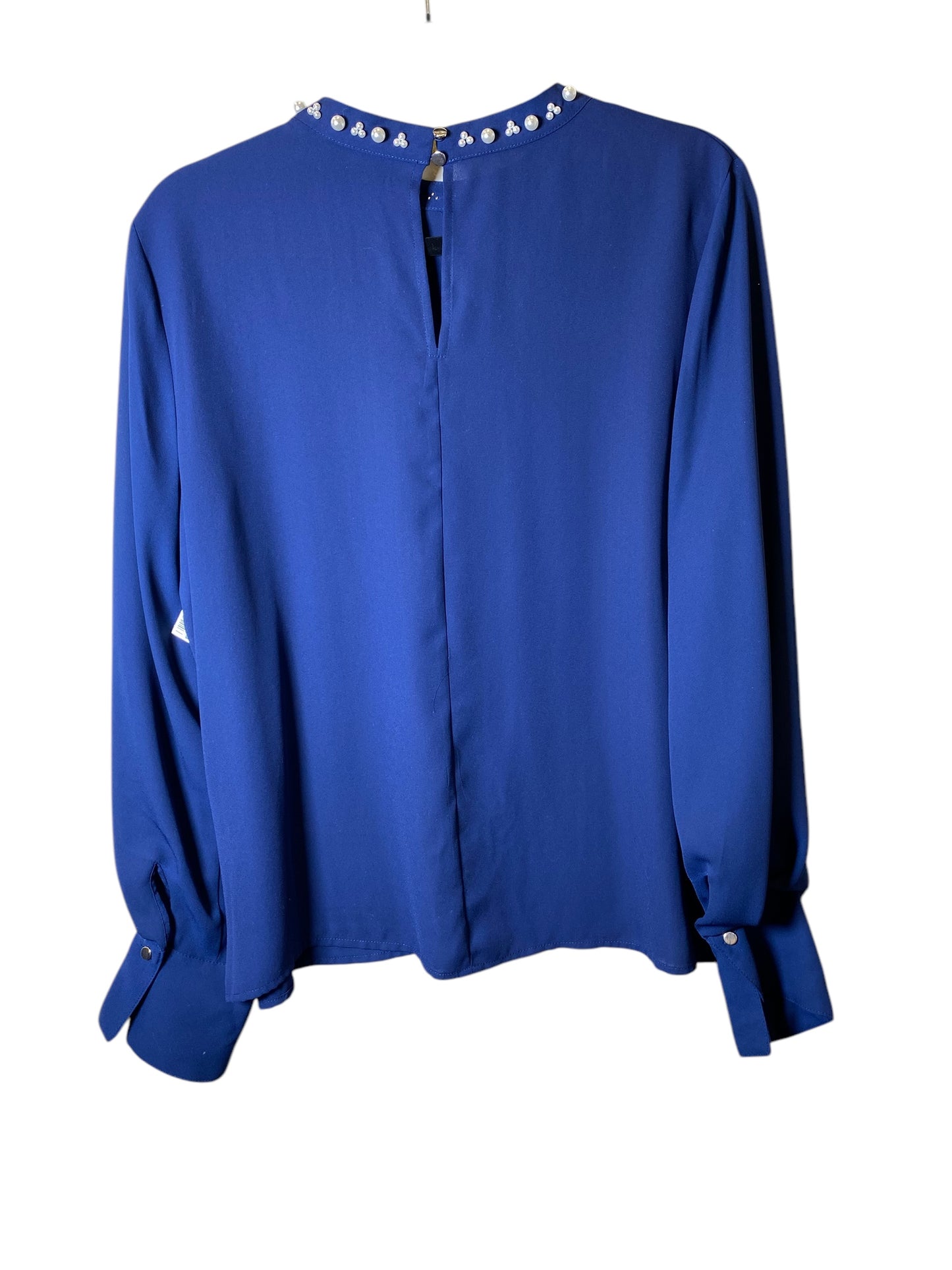 Top Long Sleeve By Worthington In Blue, Size: L