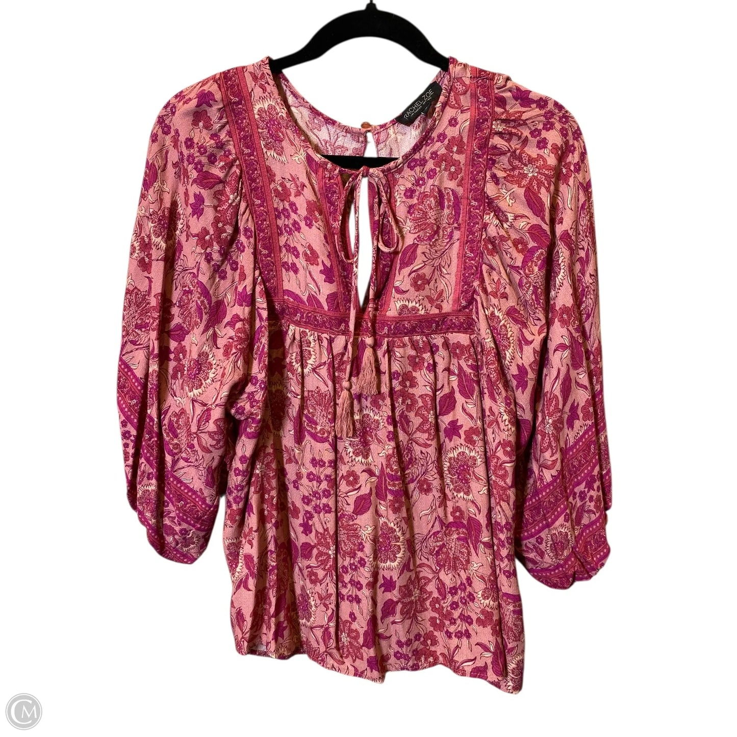 Top 3/4 Sleeve By Rachel Zoe In Floral Print, Size: M