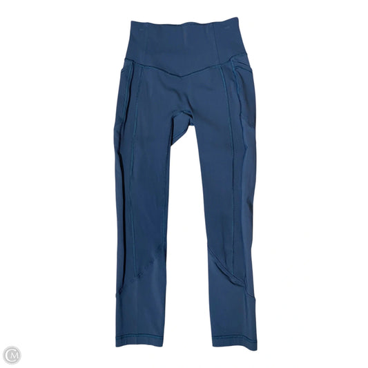 Athletic Leggings By Lululemon In Blue, Size: 4