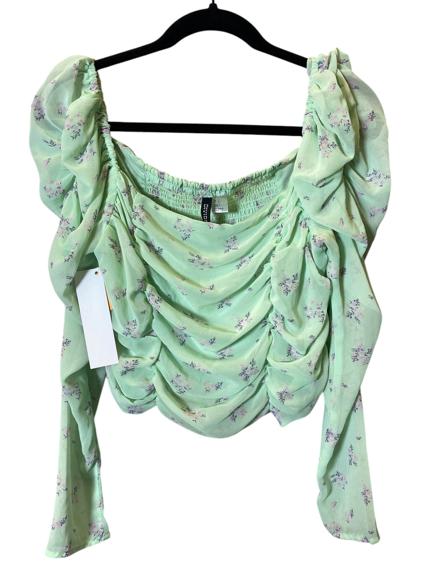 Top Long Sleeve By Divided In Green, Size: L