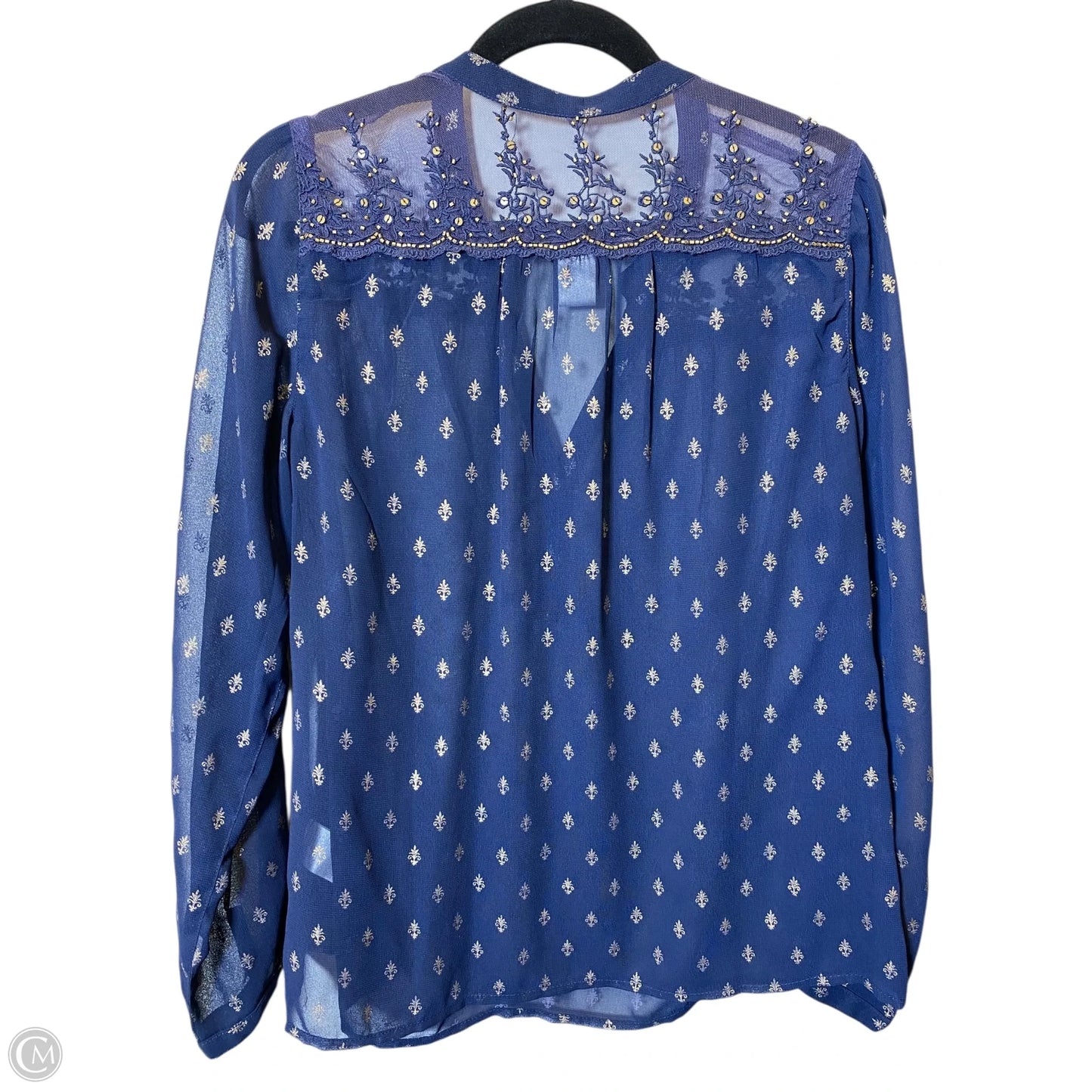 Top Long Sleeve By Bila In Navy, Size: L
