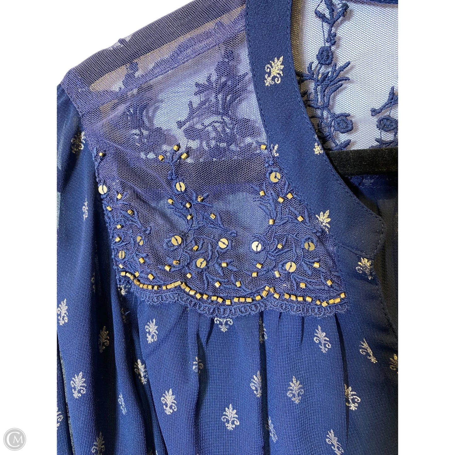 Top Long Sleeve By Bila In Navy, Size: L