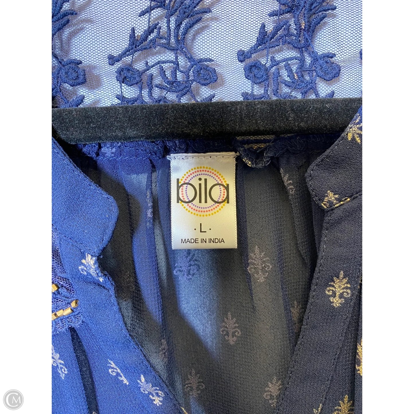 Top Long Sleeve By Bila In Navy, Size: L