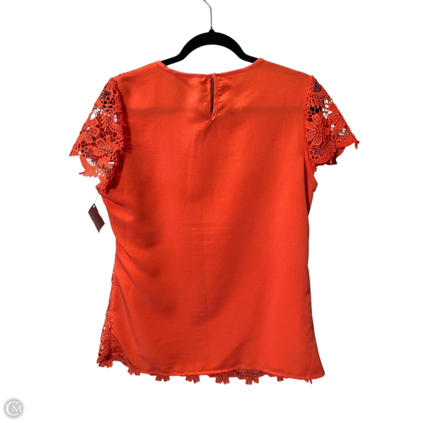 Top Short Sleeve By Signature Studio In Orange, Size: M