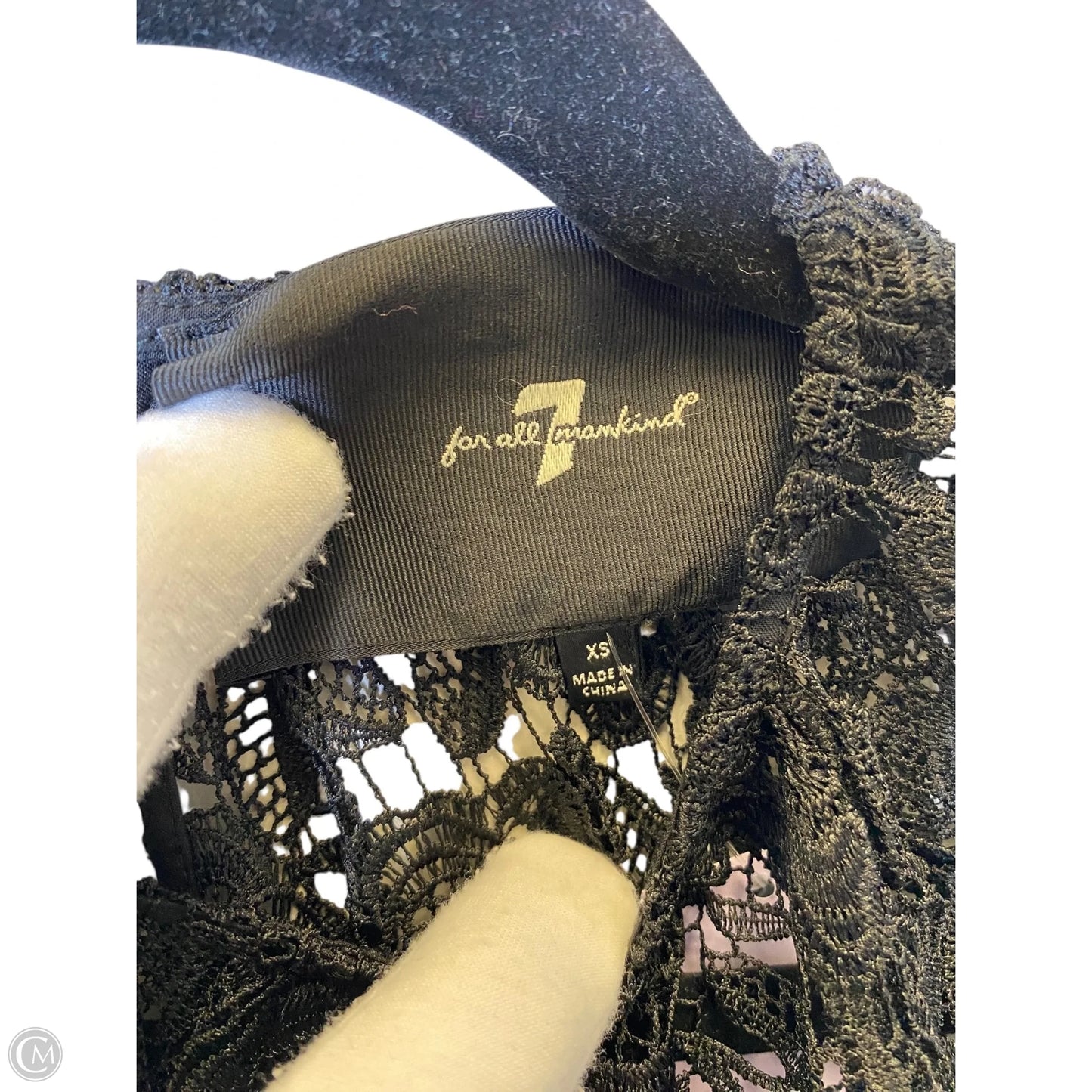 Top 3/4 Sleeve By 7 For All Mankind In Black, Size: Xs