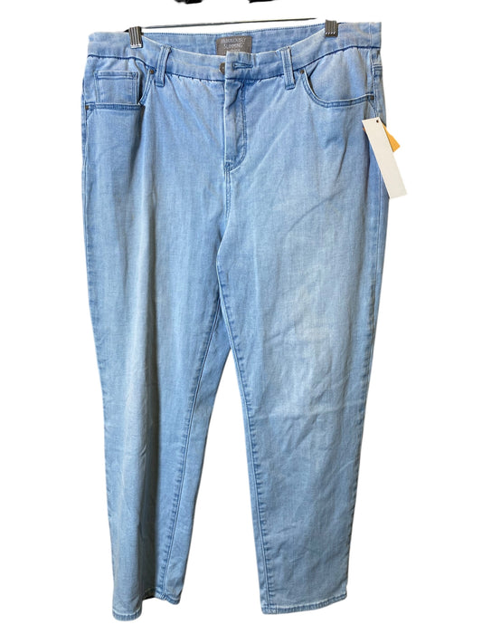 Jeans Cropped By Chicos In Blue Denim, Size: 14