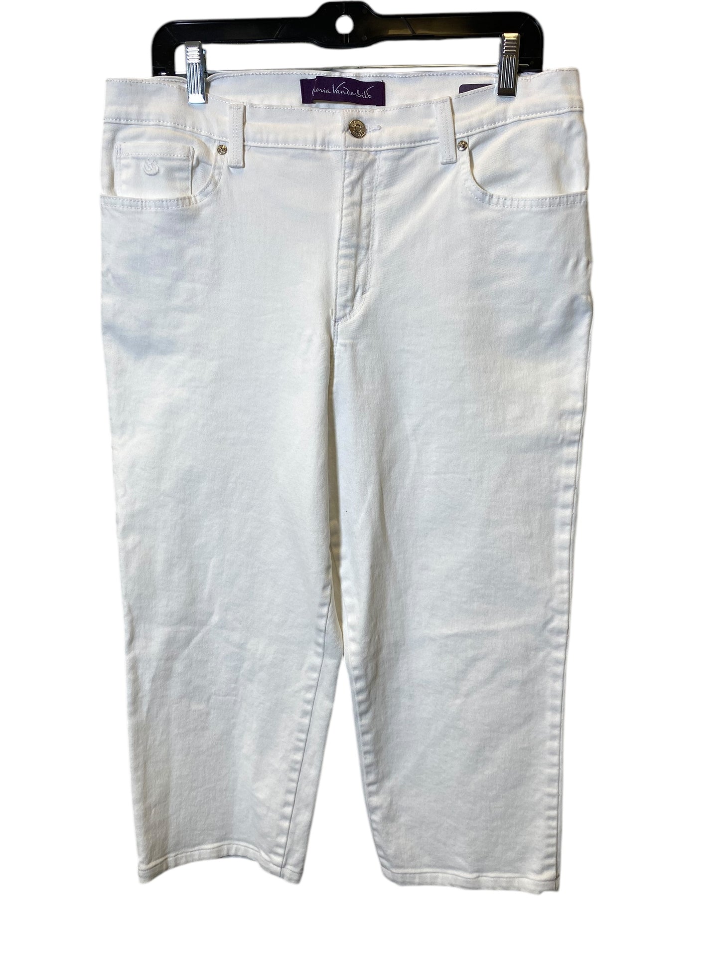 Capris By Gloria Vanderbilt In White, Size: 14
