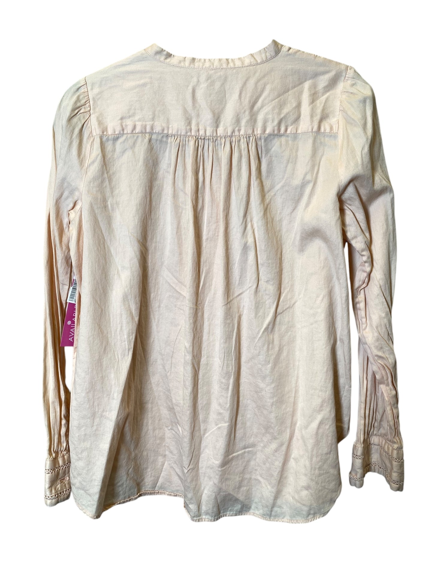 Top Long Sleeve By Loft In Peach, Size: S