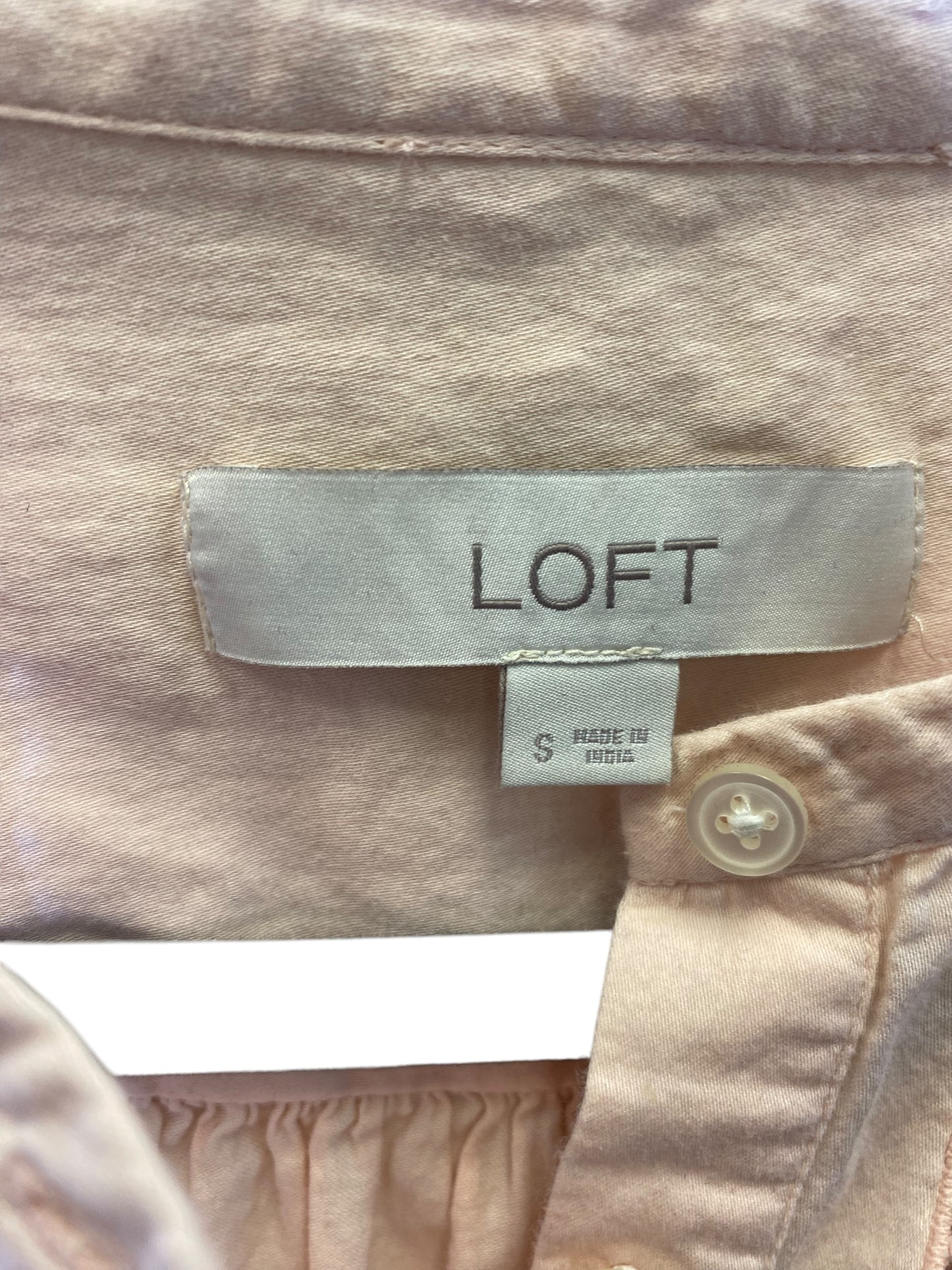 Top Long Sleeve By Loft In Peach, Size: S