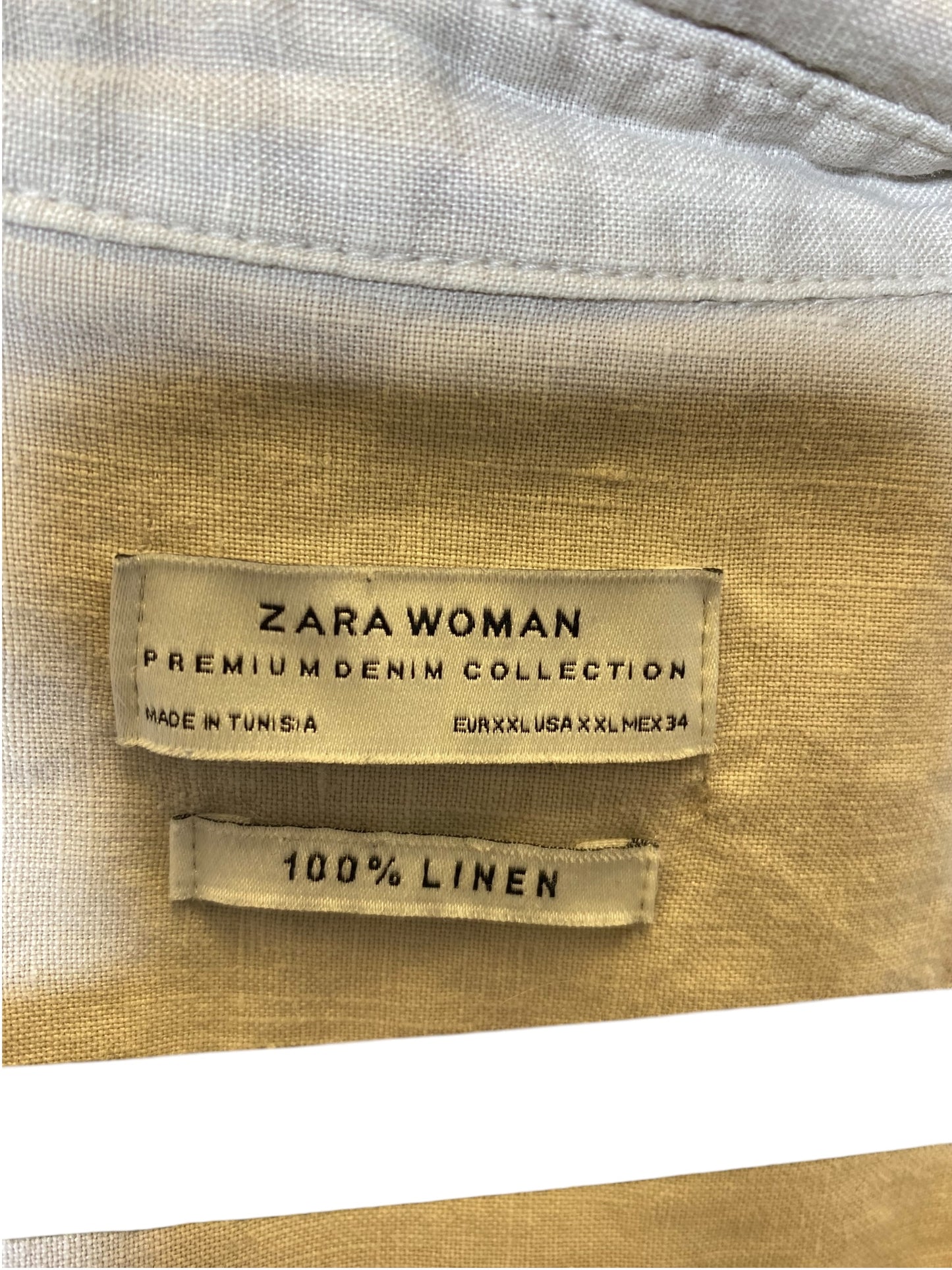 Top Long Sleeve By Zara In Beige, Size: Xxl