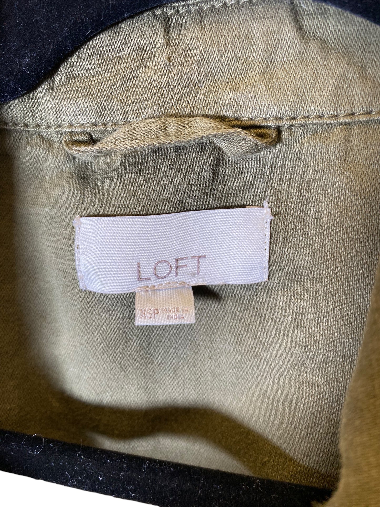 Jacket Denim By Loft In Green, Size: Xs