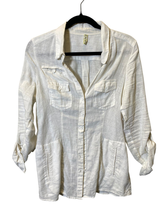 Top Long Sleeve By Free People In White, Size: M