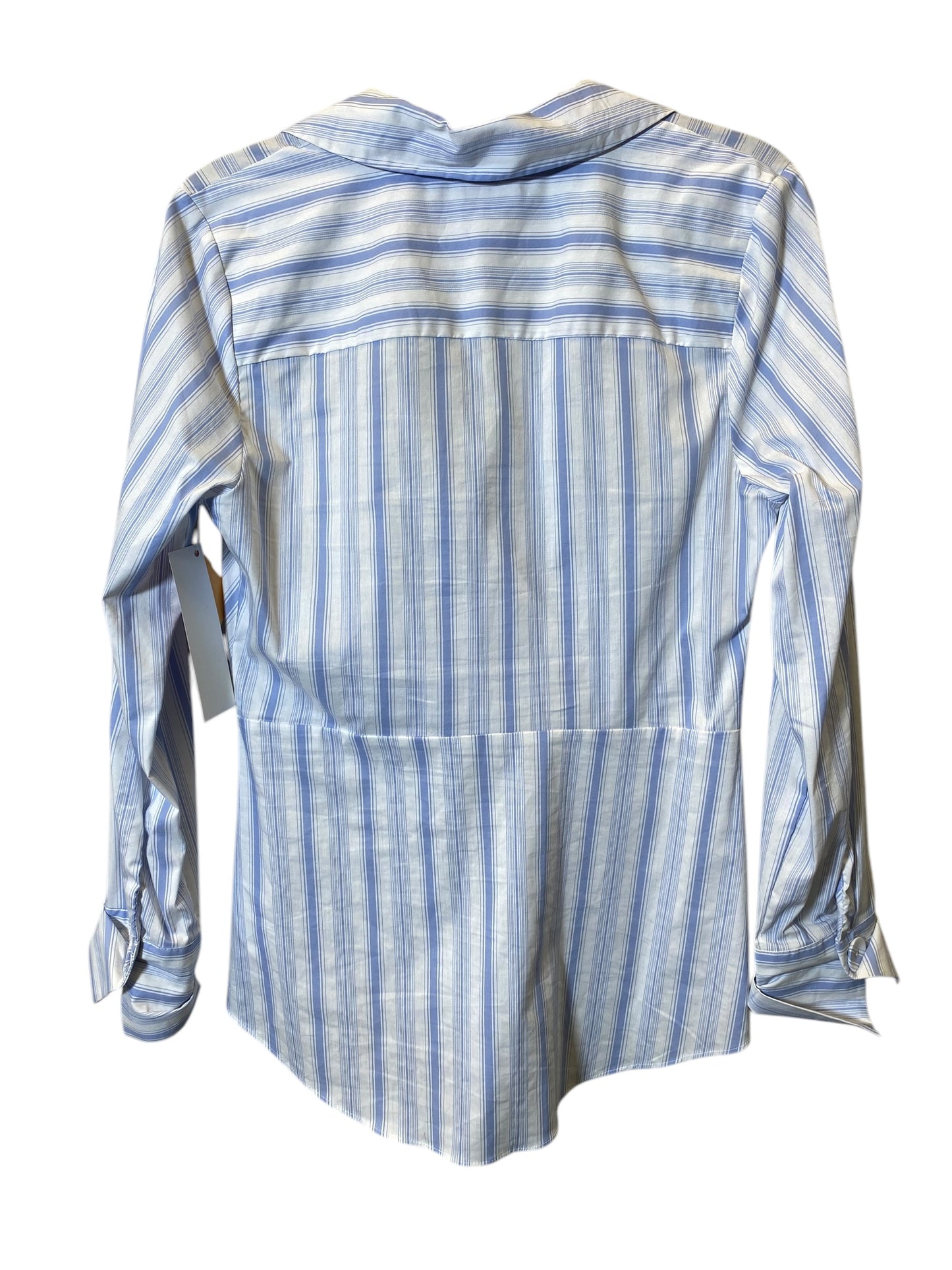 Top Long Sleeve By Laundry In Blue & White, Size: M