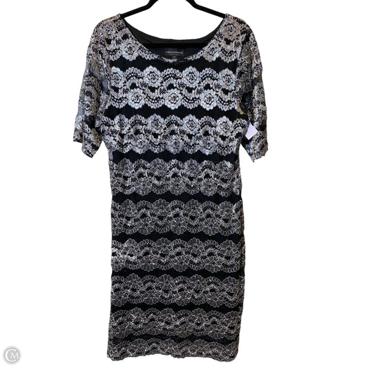 Dress Casual Midi By Connected Apparel In Black & White, Size: Xl