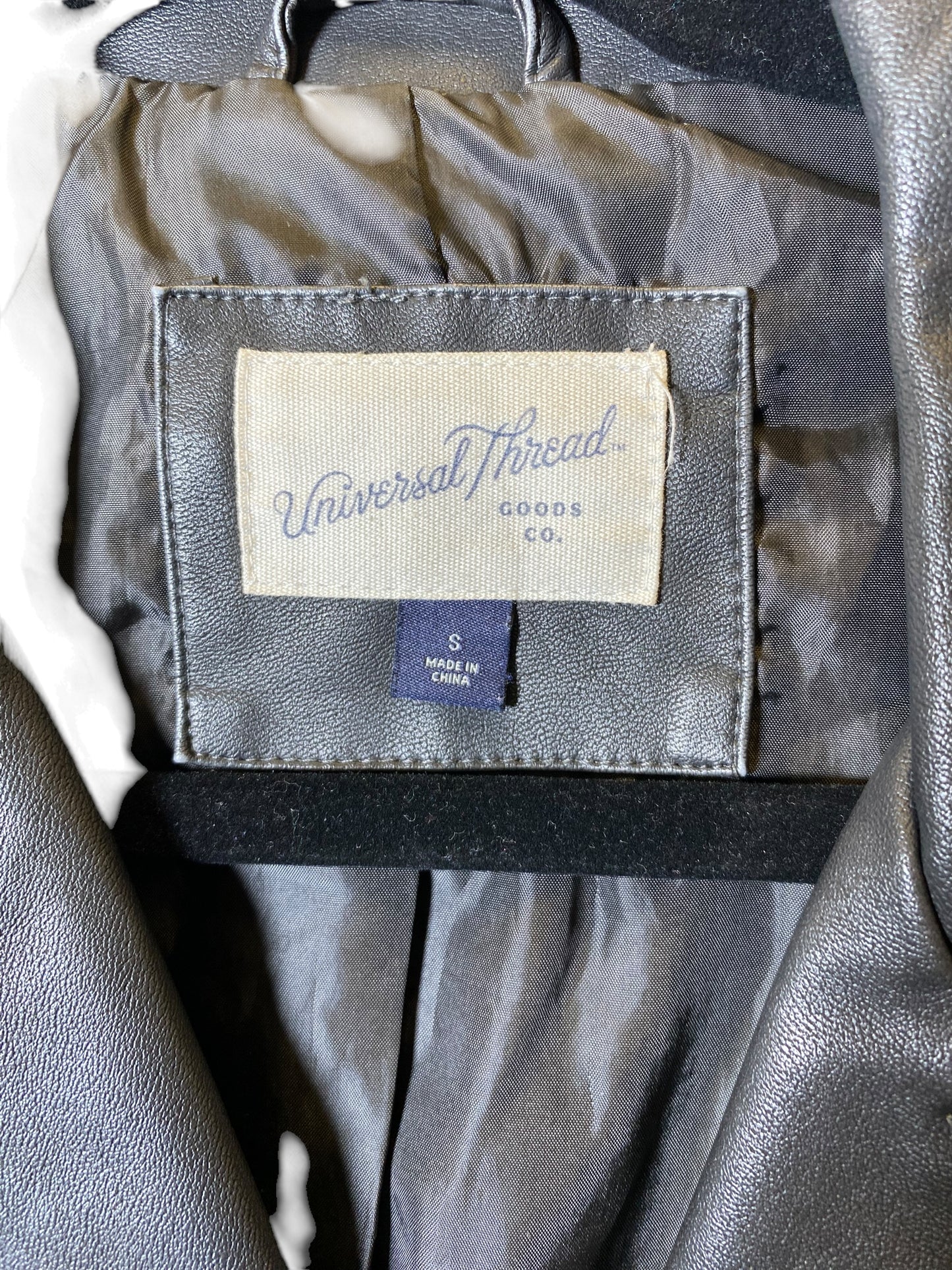 Jacket Leather By Universal Thread In Black, Size: S