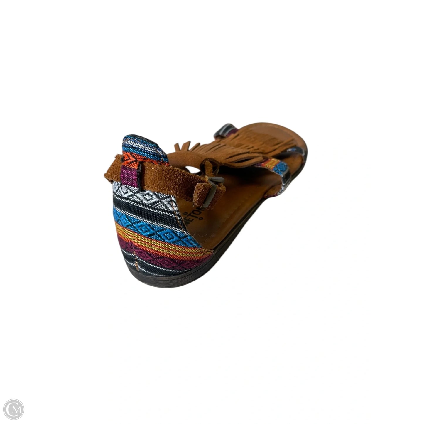 Sandals Flats By Clothes Mentor In Multi-colored, Size: 7