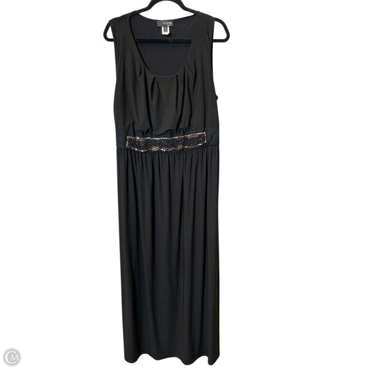 Dress Casual Maxi By Clothes Mentor In Black & Gold, Size: 3x