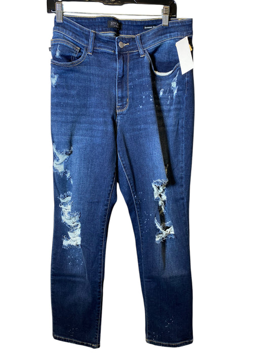 Jeans Straight By Judy Blue In Blue Denim, Size: 16