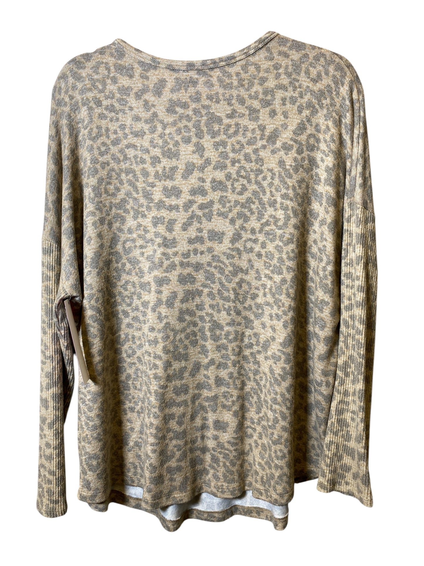 Top Long Sleeve By Buffalo David Bitton In Animal Print, Size: Xl