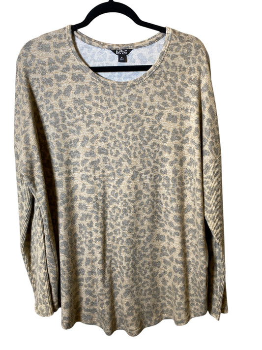 Top Long Sleeve By Buffalo David Bitton In Animal Print, Size: Xl