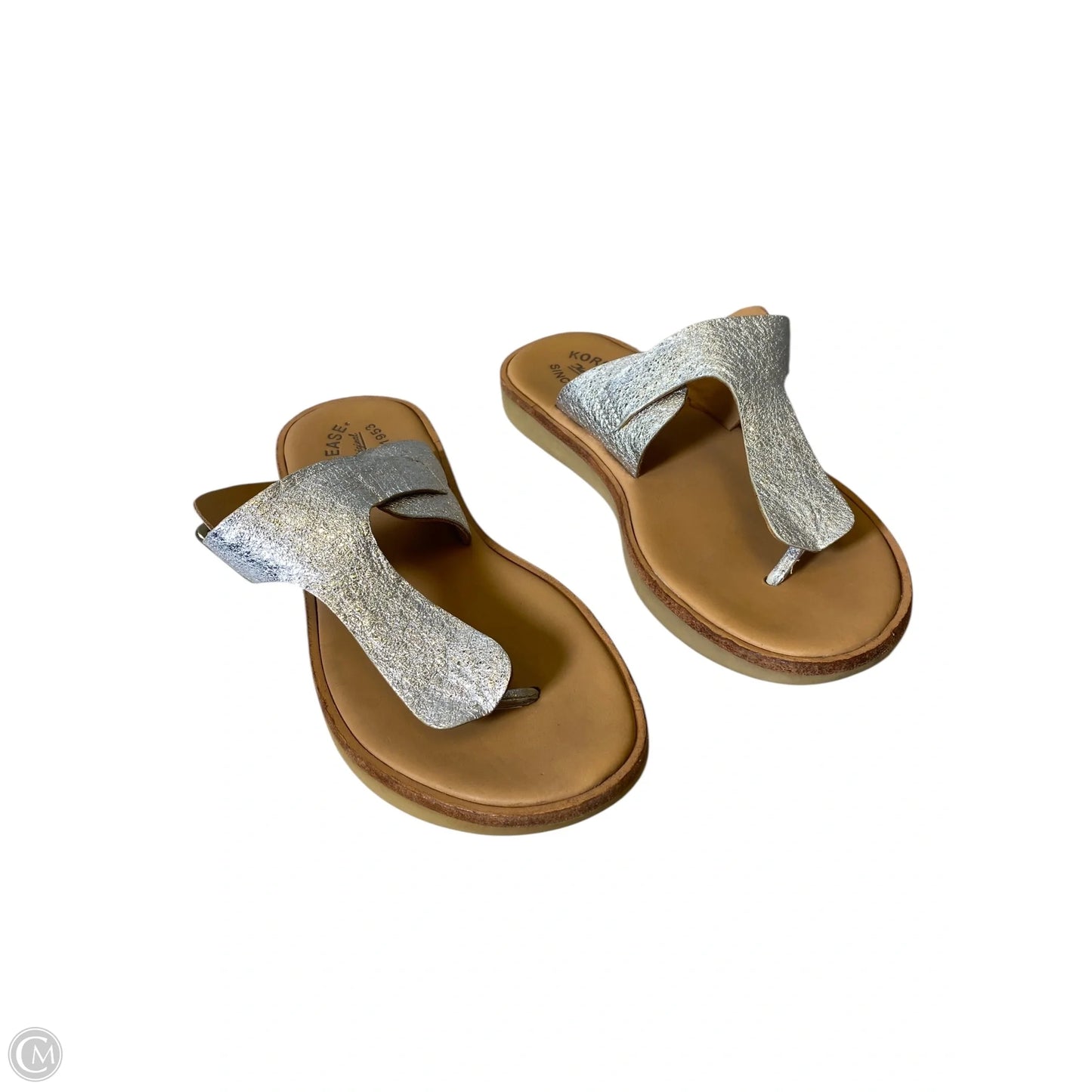Sandals Flats By Kork Ease In Silver, Size: 7