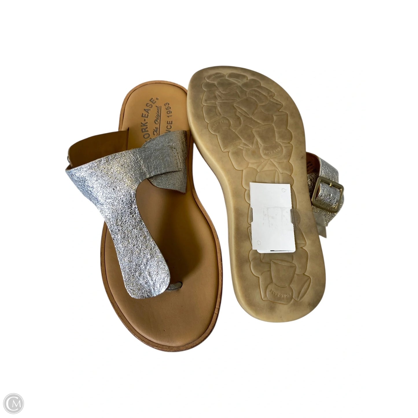 Sandals Flats By Kork Ease In Silver, Size: 7