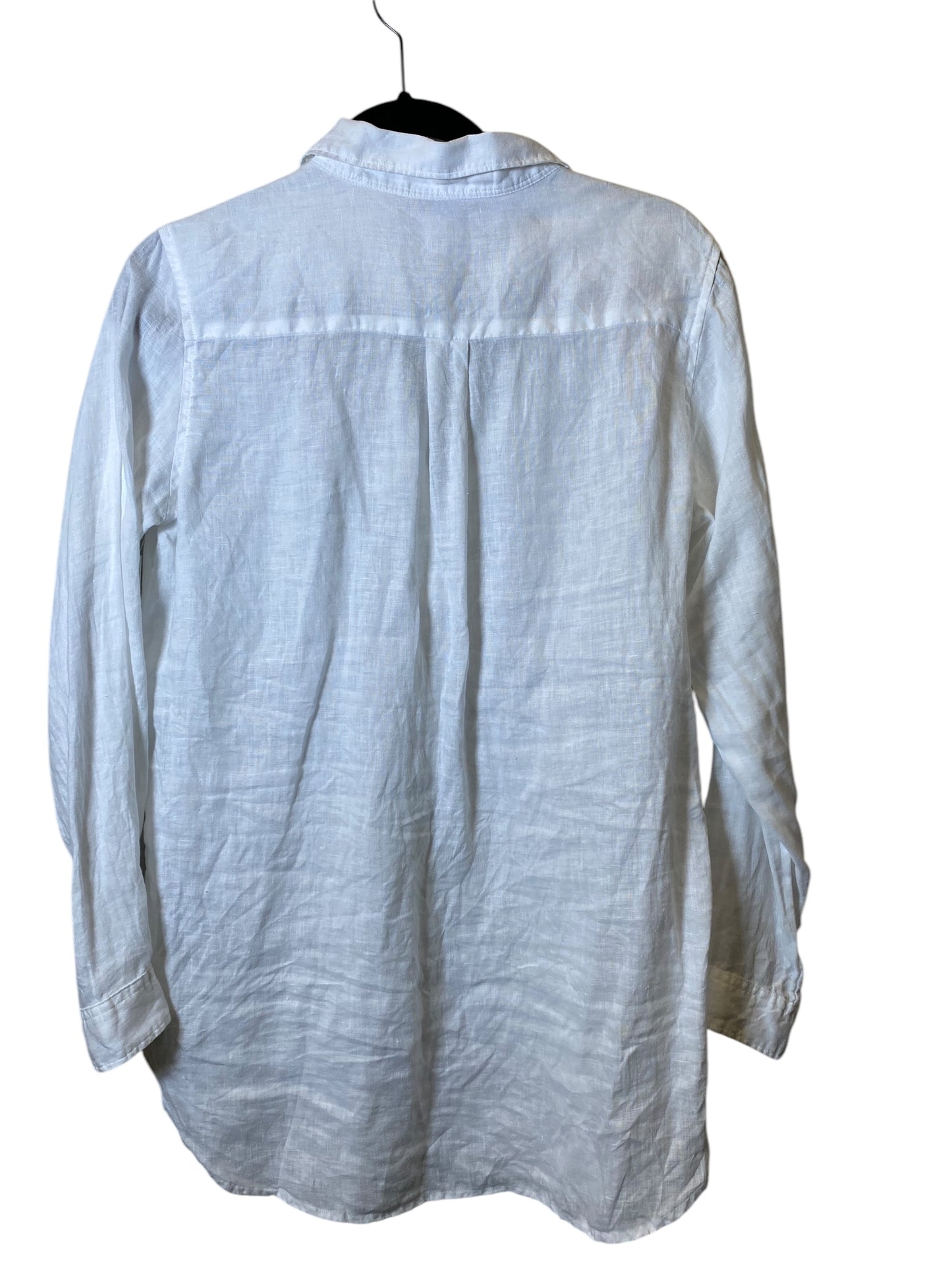 Top Long Sleeve By Gap In White, Size: S