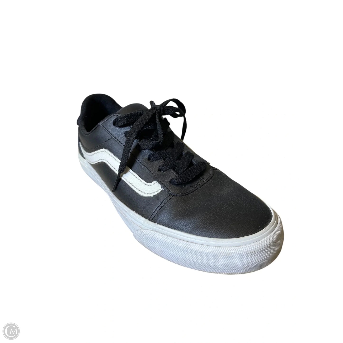 Shoes Flats By Vans In Black & White, Size: 7