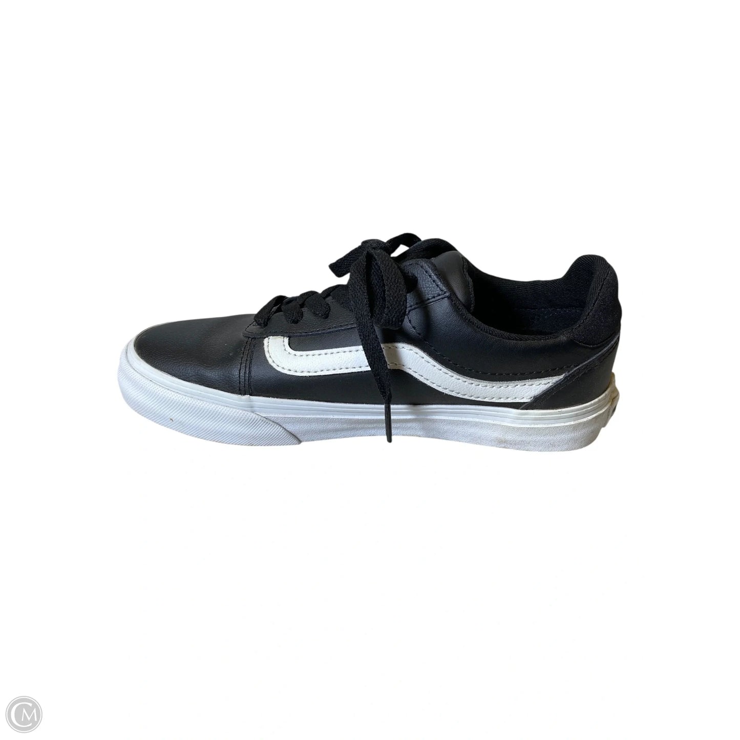 Shoes Flats By Vans In Black & White, Size: 7