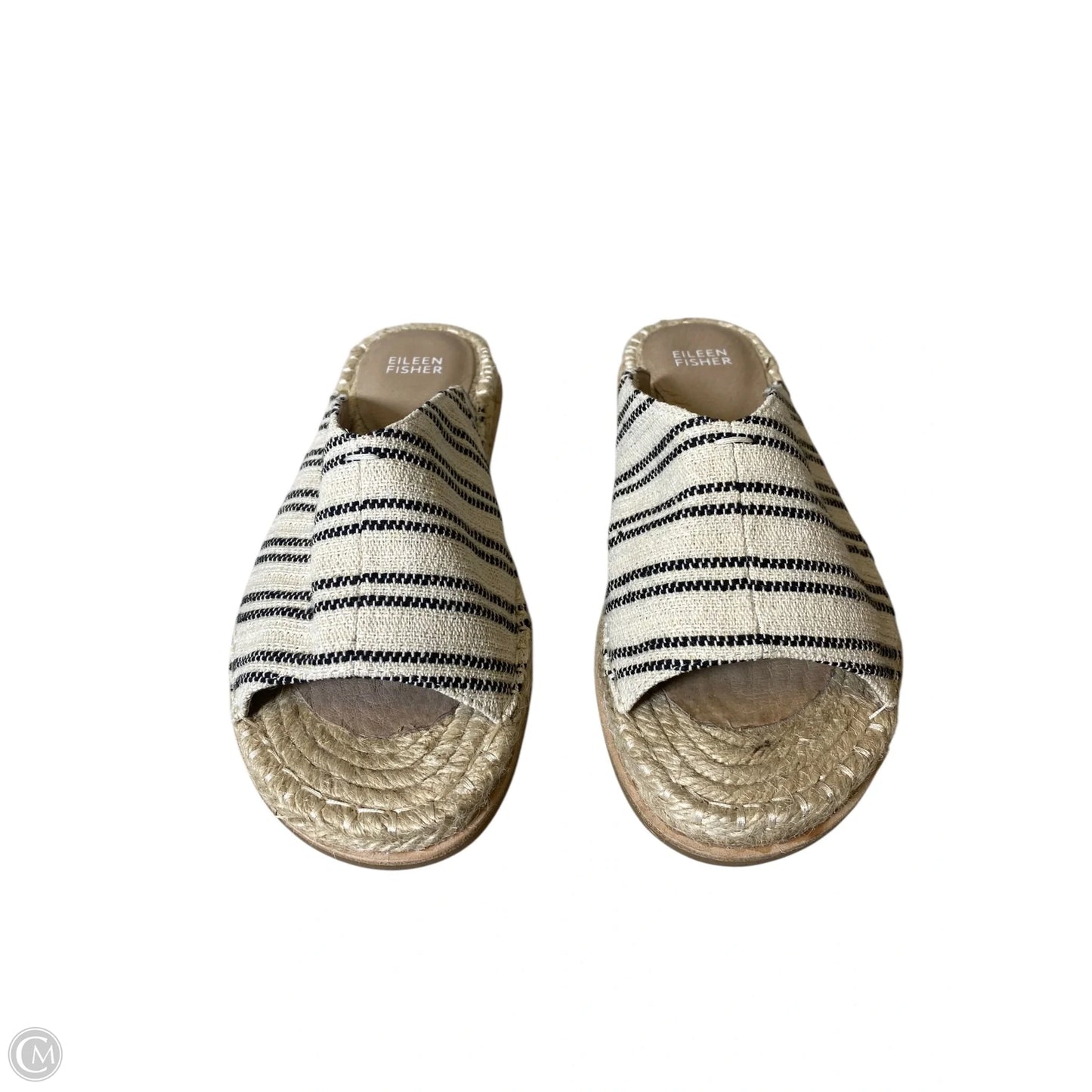 Sandals Flats By Eileen Fisher In Black & Tan, Size: 8.5