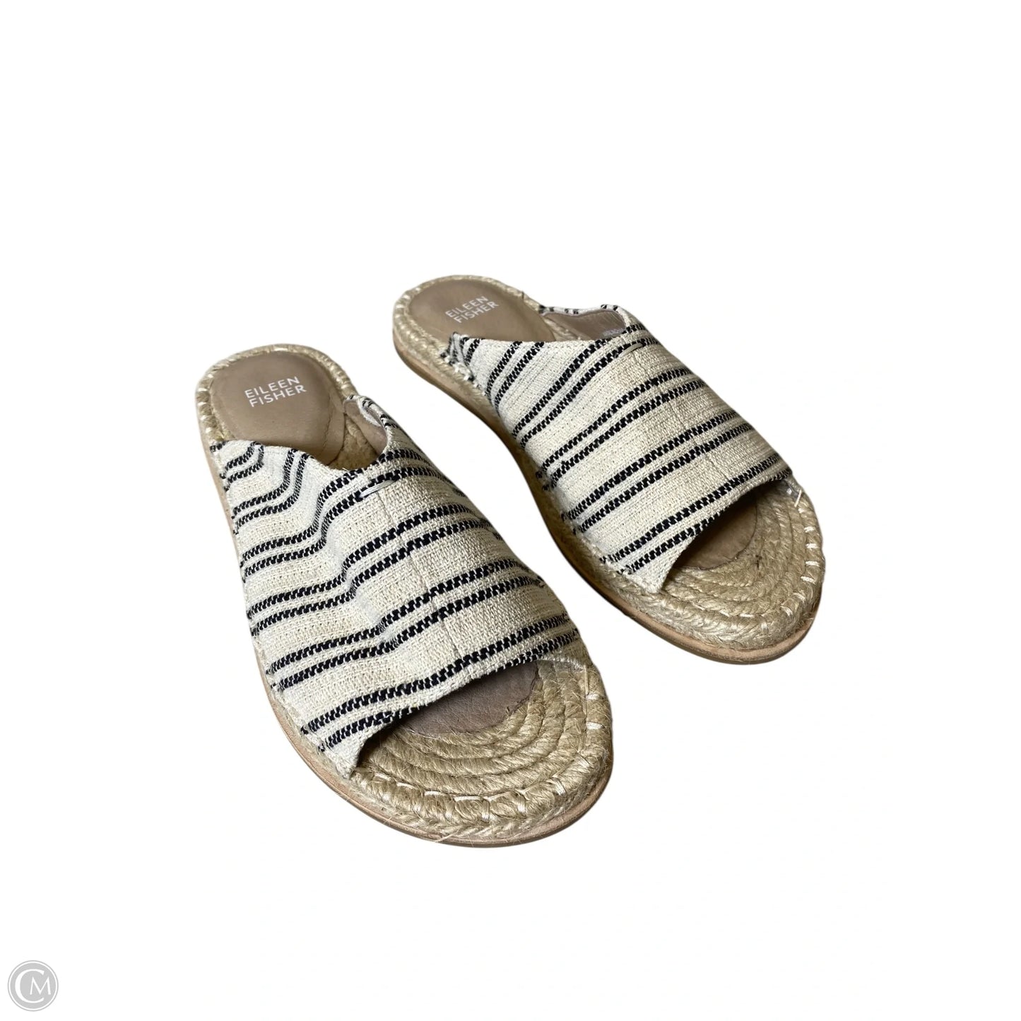 Sandals Flats By Eileen Fisher In Black & Tan, Size: 8.5