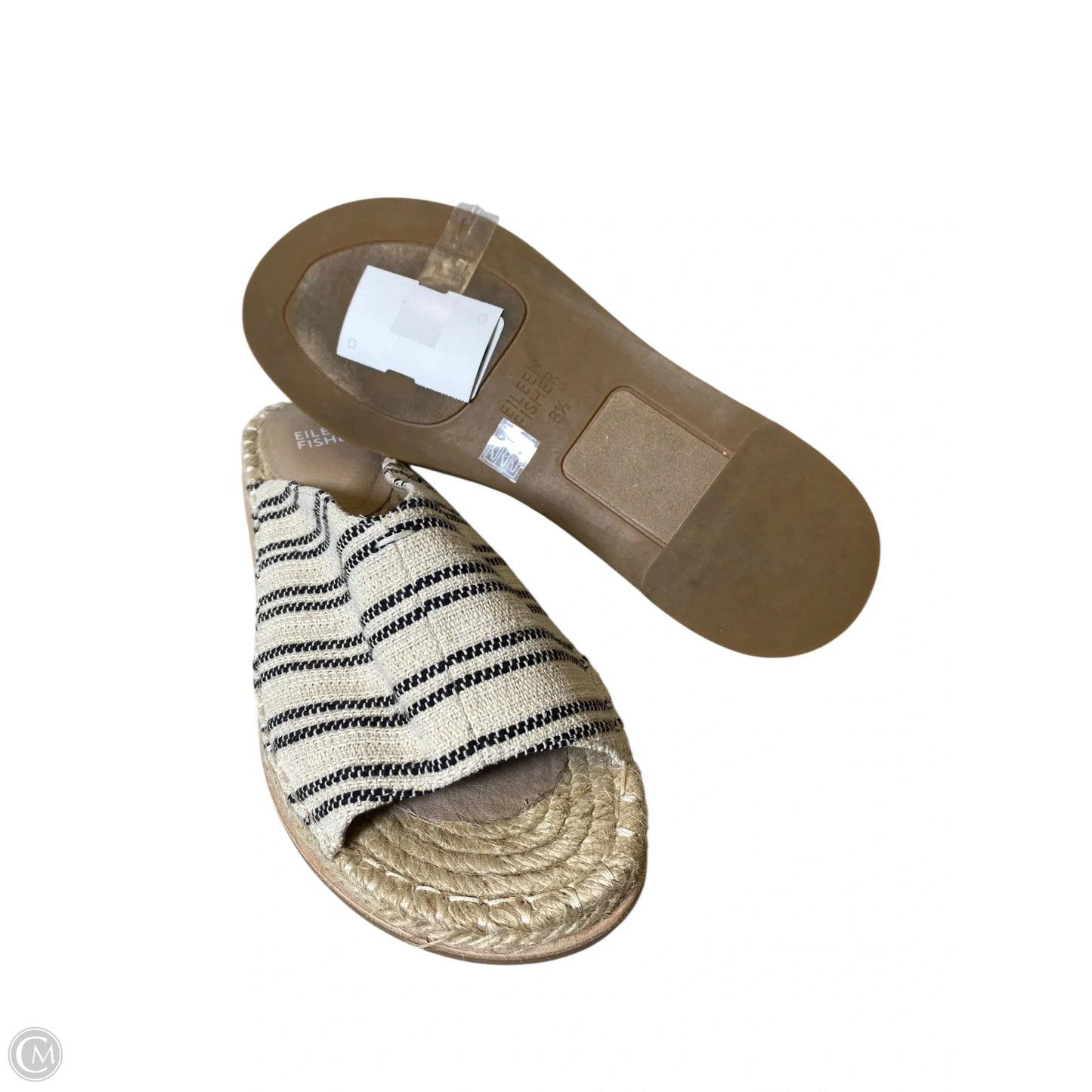 Sandals Flats By Eileen Fisher In Black & Tan, Size: 8.5