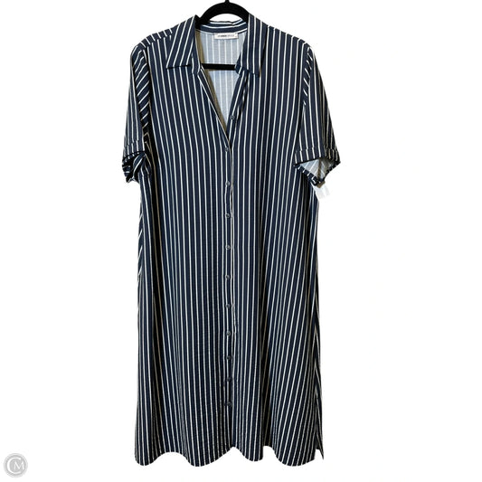 Dress Casual Maxi By Grace In Blue & White, Size: L