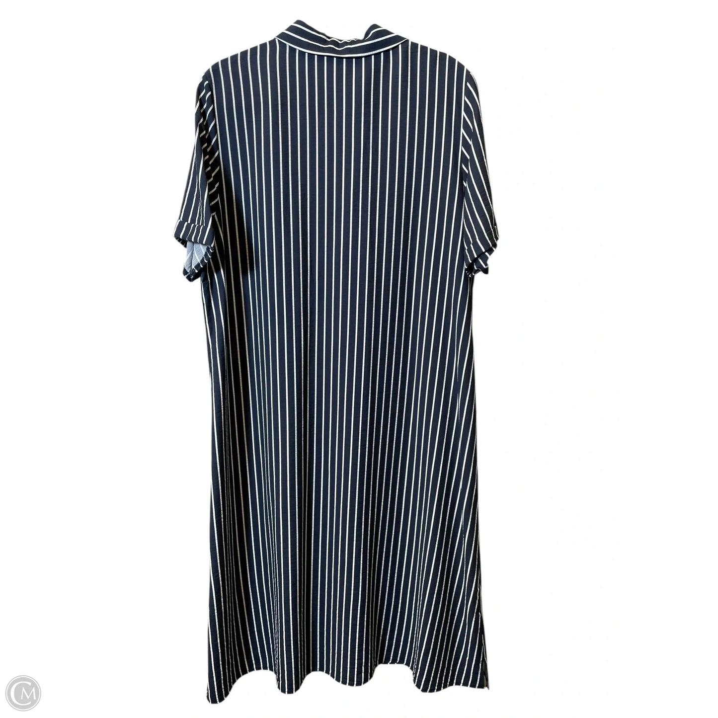 Dress Casual Maxi By Grace In Blue & White, Size: L