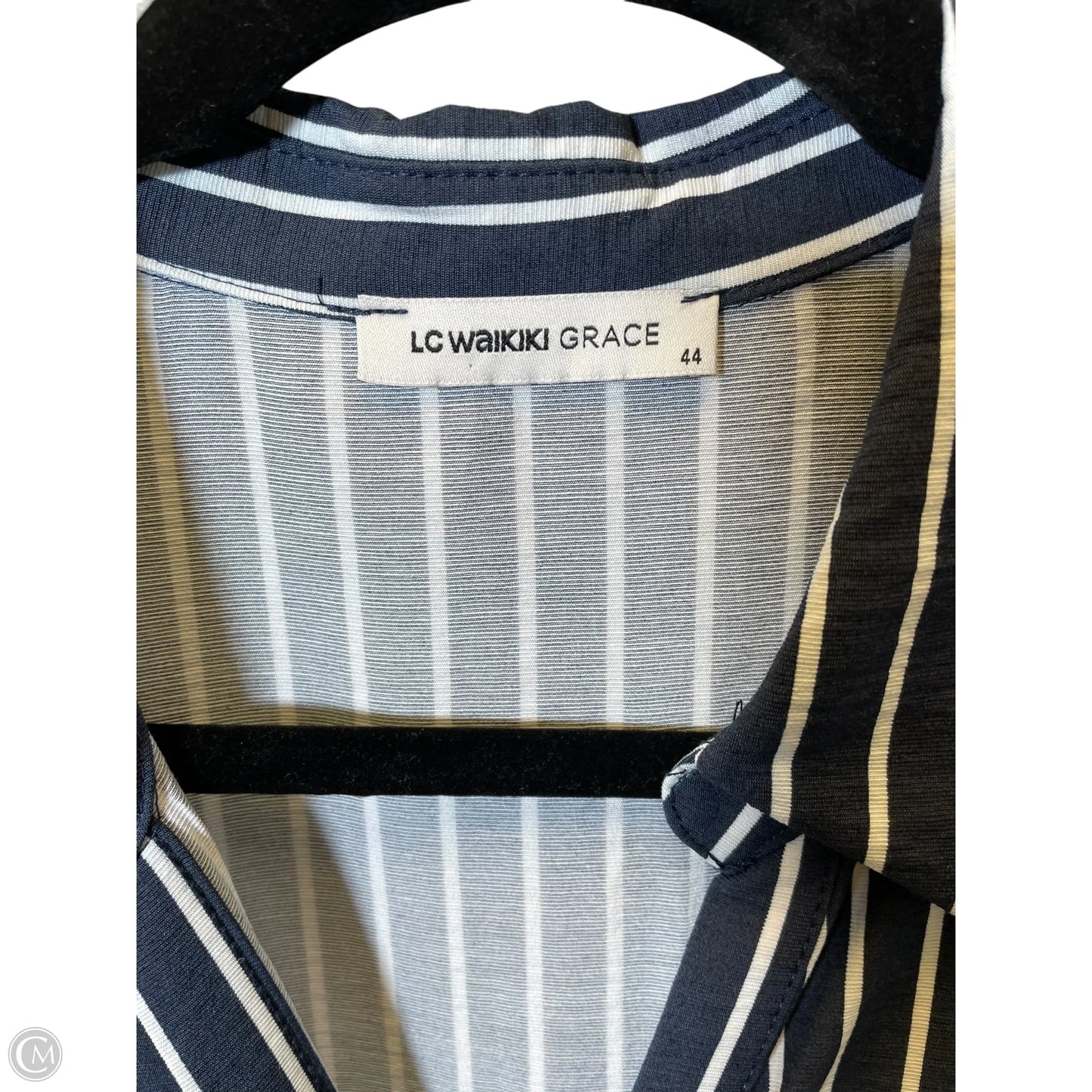Dress Casual Maxi By Grace In Blue & White, Size: L