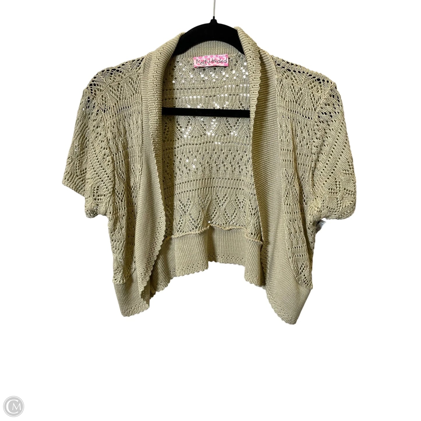 Cardigan By Clothes Mentor In Beige, Size: 1x