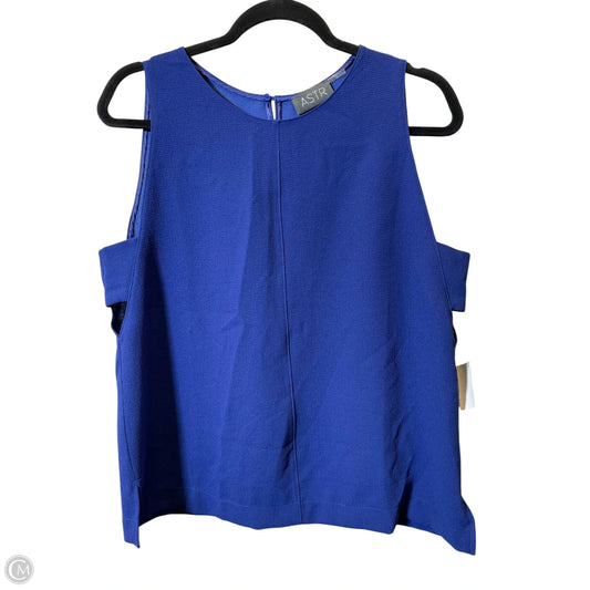 Top Sleeveless By Astr In Blue, Size: L
