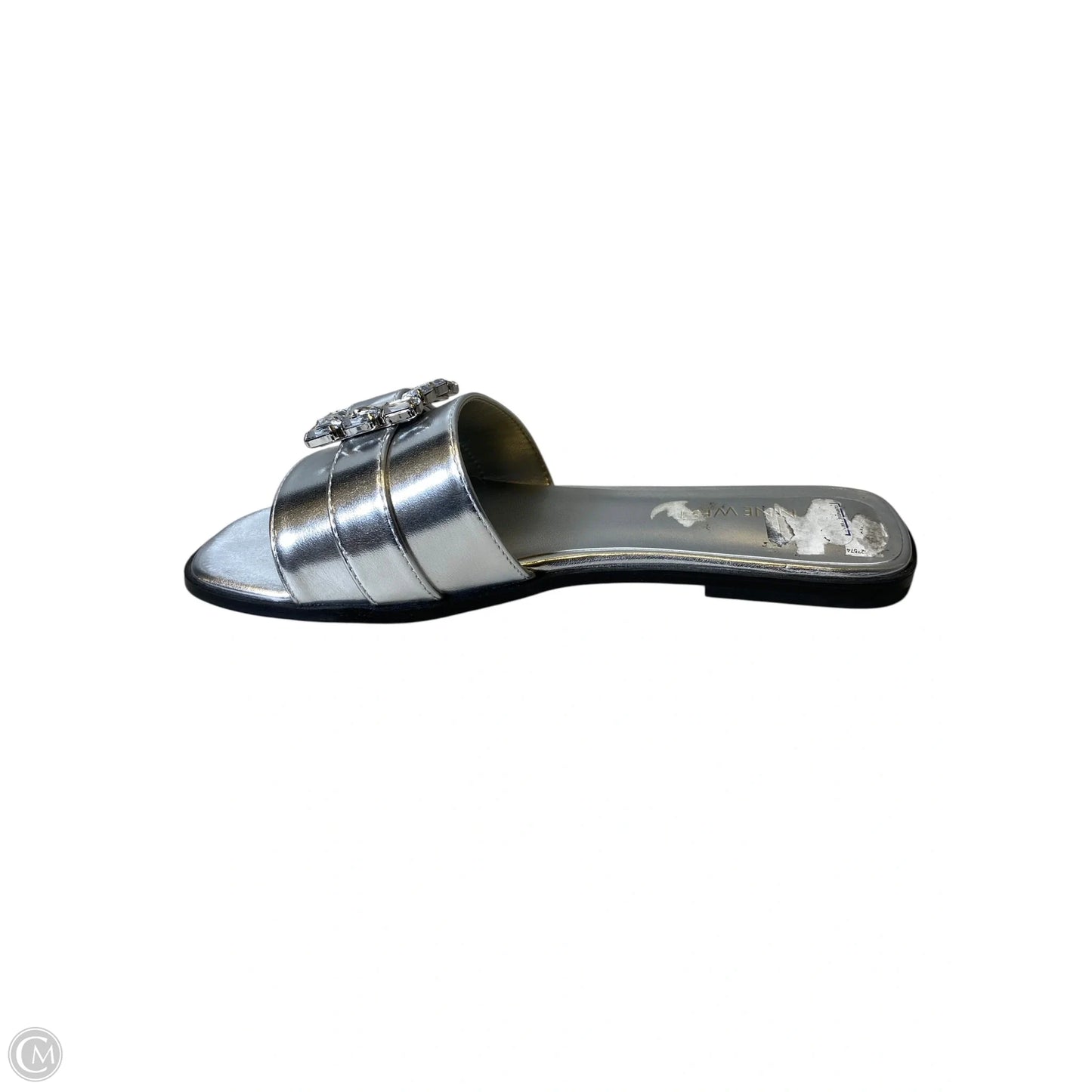 Sandals Flats By Nine West In Silver, Size: 8.5