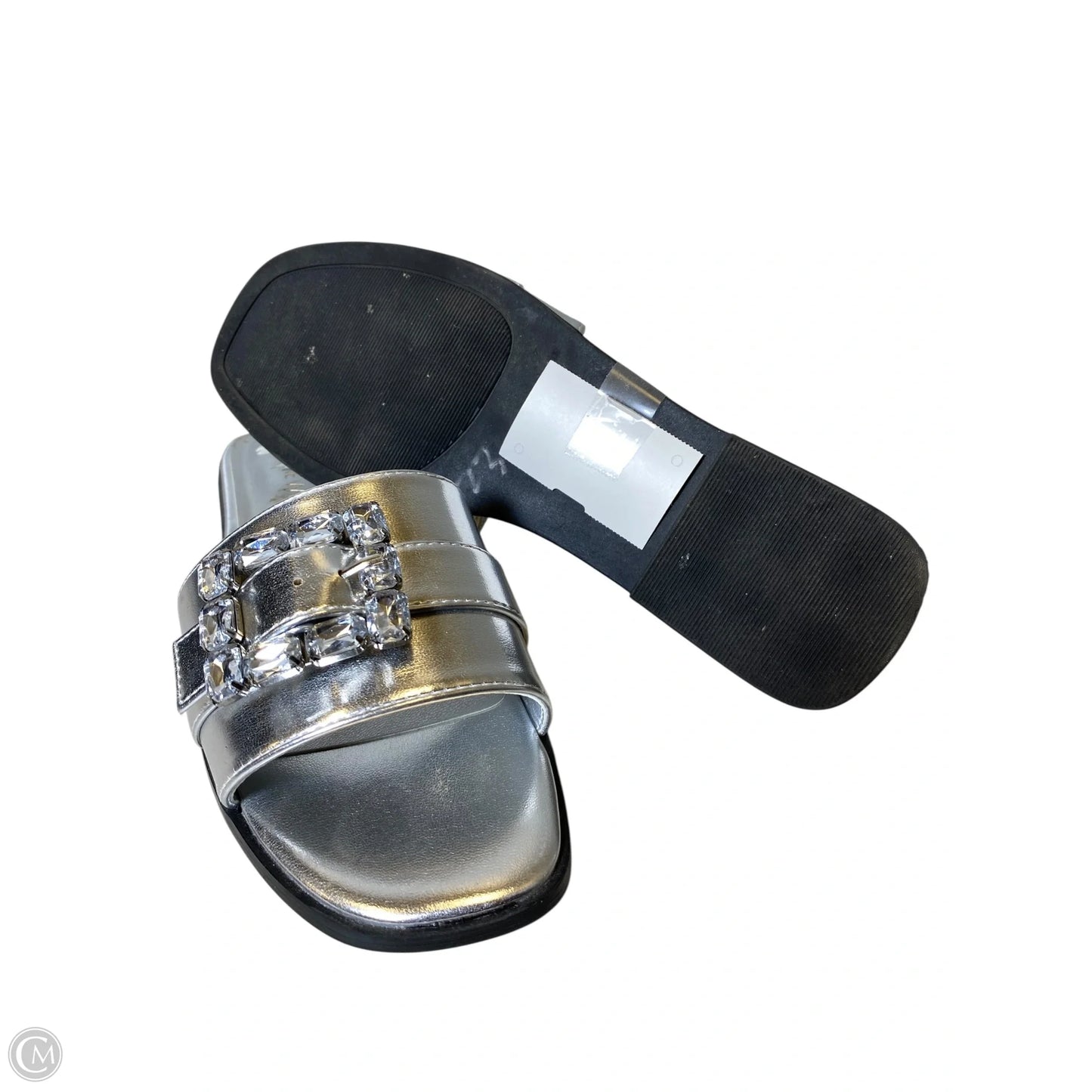 Sandals Flats By Nine West In Silver, Size: 8.5