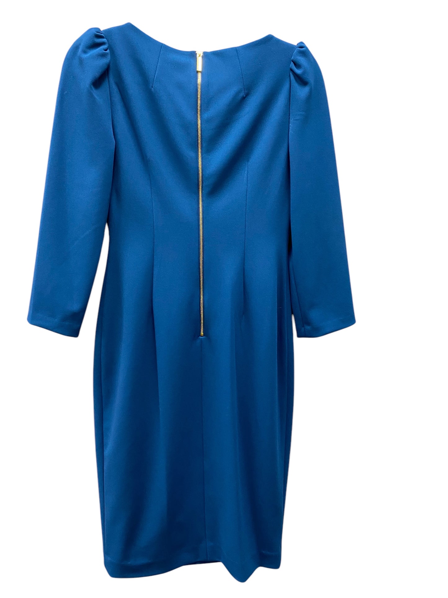 Dress Casual Midi By Calvin Klein In Blue, Size: 4