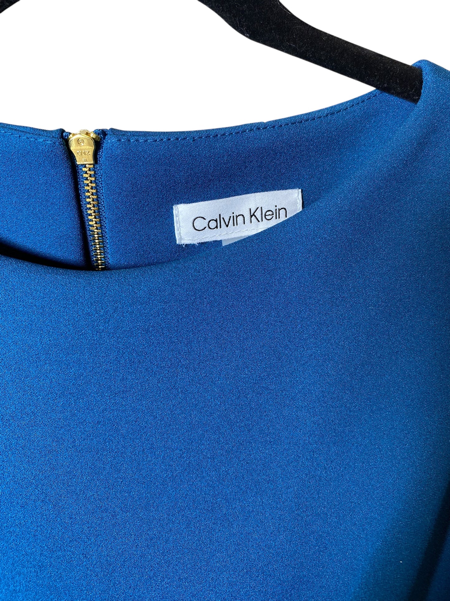 Dress Casual Midi By Calvin Klein In Blue, Size: 4