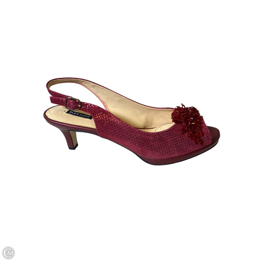 Sandals Heels Kitten By Alex Marie In Red, Size: 9