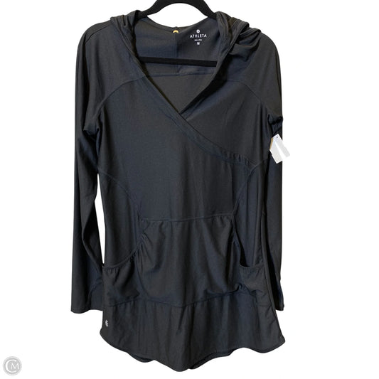 Athletic Top Long Sleeve Hoodie By Athleta In Black, Size: M