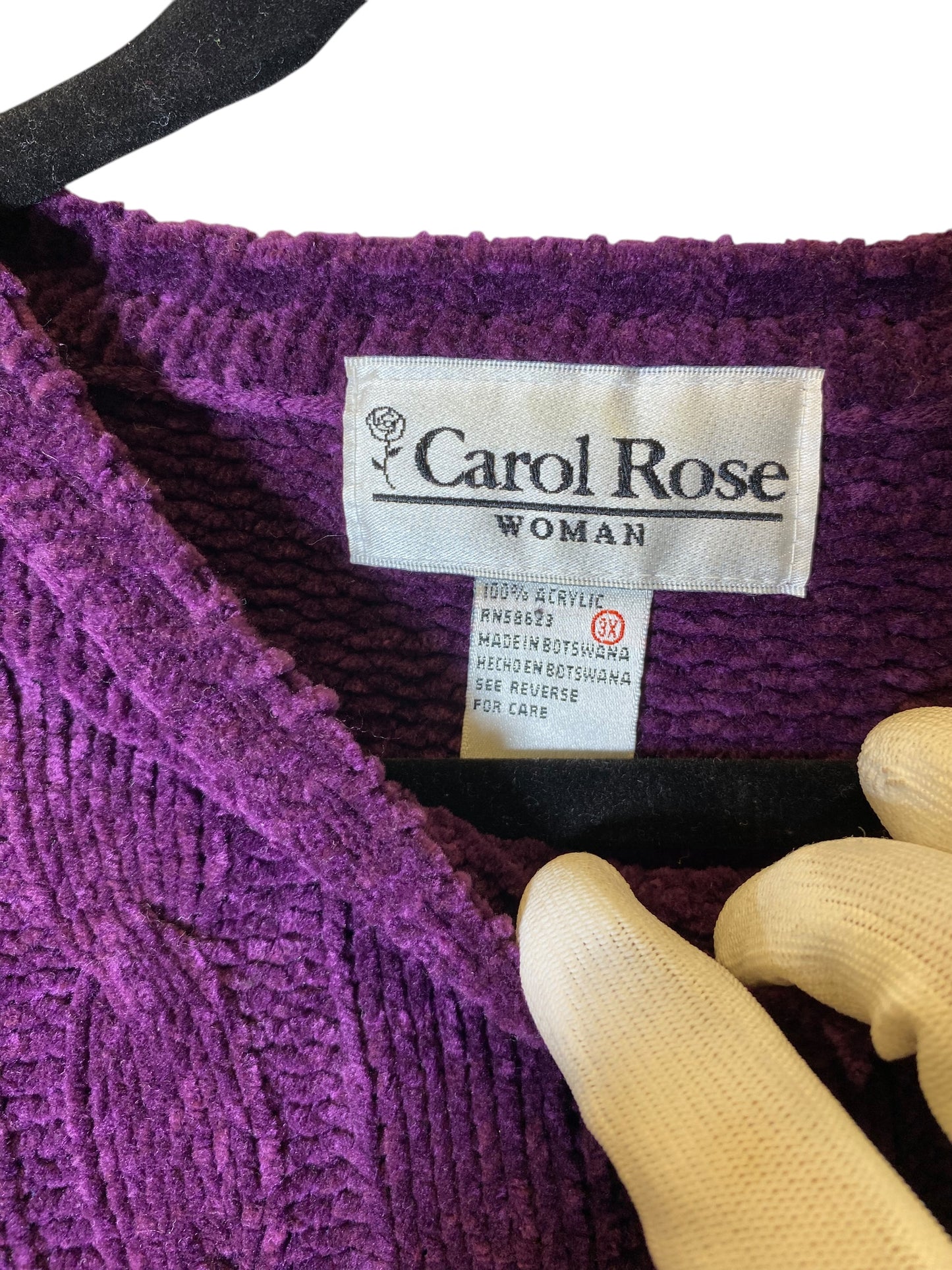 Sweater By Carol Rose In Purple, Size: 3x