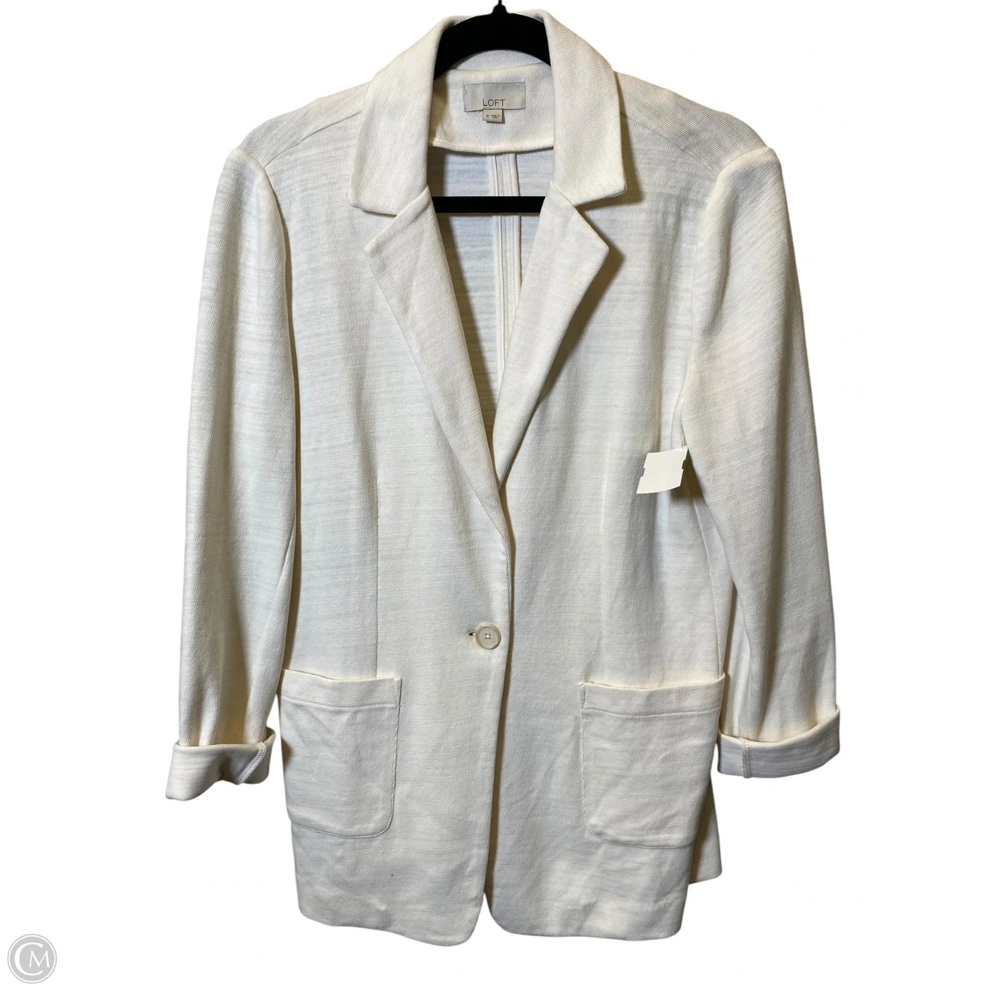 Blazer By Loft In Cream, Size: 8