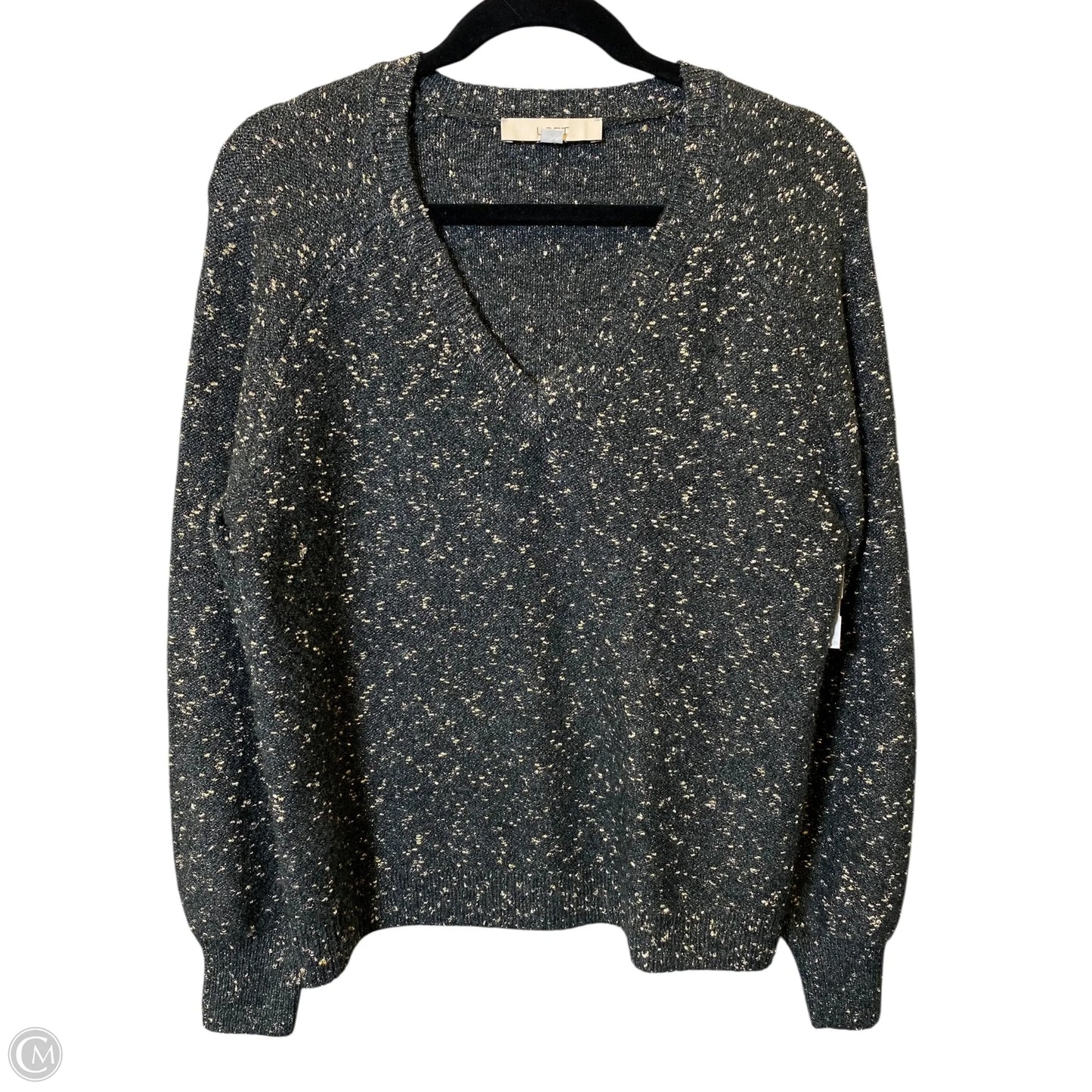 Sweater By Loft In Gold & Grey, Size: M